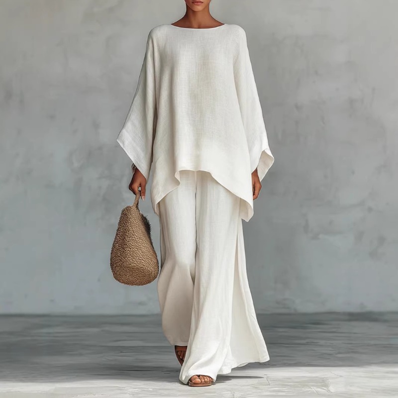 Conjunto de 2 Piezas de Pantal - Linen Pant Wide reseña y precio